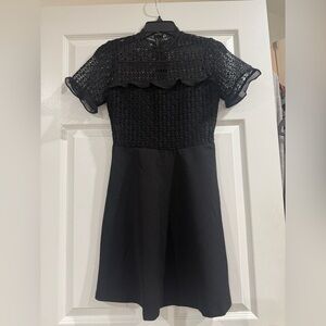Zara Black Lace Overlay Dress